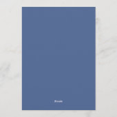 Navy Painterly Blossom Wedding 招待状 (裏面)