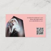 Navy Peach Retro Geometric Photo Shapes Performer 名刺 (裏面)