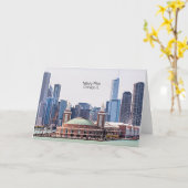 Navy Pier, Chicago, IL カード (黄色い花)
