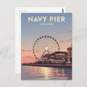 Navy Pier Chicago Illinois Travel ポストカード (正面/裏面)