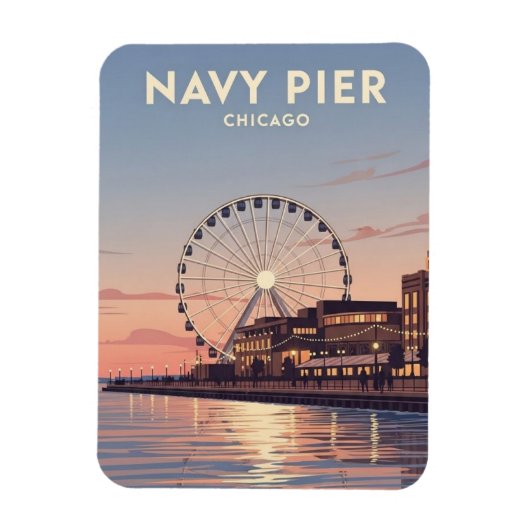 Navy Pier Chicago Illinois Travel マグネット (縦)