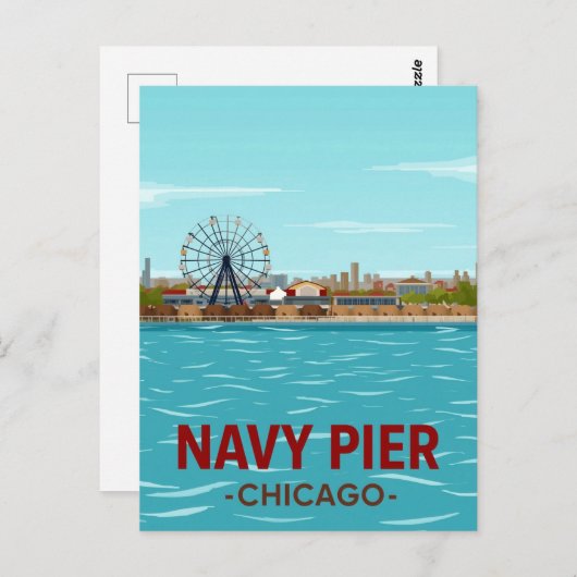 Navy Pier: Chicago Lakefront Fun ポストカード (正面/裏面)