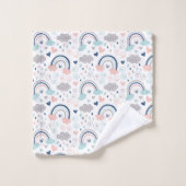 Navy Pink Bath Towels Rainbow Boho Kids Surprise バスタオルセット (ウォッシュタオル)