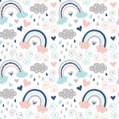 Navy Pink Bath Towels Rainbow Boho Kids Surprise バスタオルセット