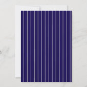 Navy Pinstripe Suit Bachelor Party Invitation 招待状 (裏面)