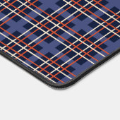 Navy plaid desk mat for men gaming coding デスクマット (コーナー)