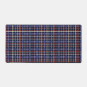 Navy plaid desk mat for men gaming coding デスクマット (正面)