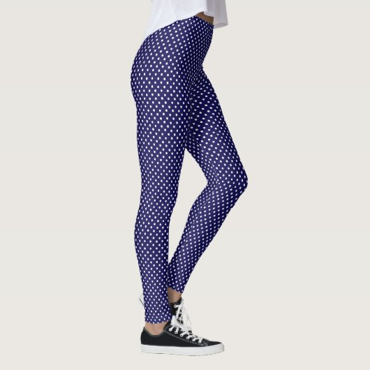 Navy Polka Dot Active Leggings レギンス (右)