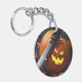 Navy Pumpkin - Message おもしろい Keychain キーホルダー (正面左)