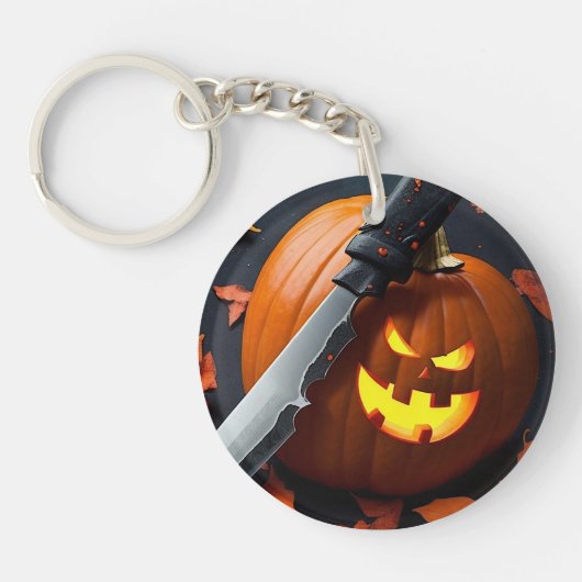 Navy Pumpkin - Message おもしろい Keychain キーホルダー (正面)