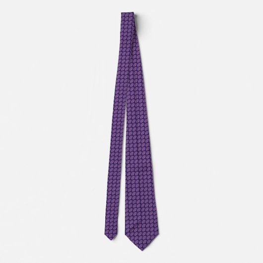 Navy  Purple Exquisite Pattern Tie ネクタイ (裏面)
