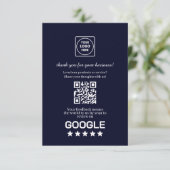 Navy QR | Google Review Business Link エンクロージャーカード (スタンド正面)