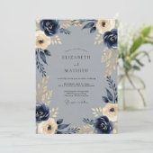 Navy Regal Winter Wedding 招待状 (スタンド正面)