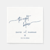 Navy Rehearsal Dinner The Night Before Wedding スタンダードカクテルナプキン (正面)