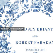 Navy Roses Romantic Wedding Paper Plates ペーパープレート