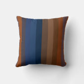 Navy & Rust Vertical Stripes クッション (裏面)
