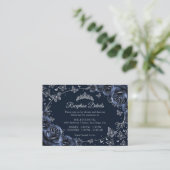 Navy Silver Quinceanera Reception Details エンクロージャーカード (スタンド正面)