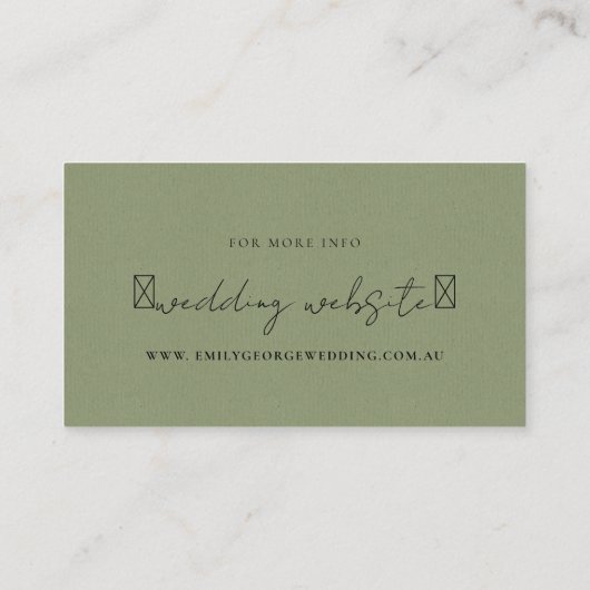 NAVY SUNFLOWER EUCALYPTUS  FLORA WEDDING WEBSITE 名刺 (裏面)
