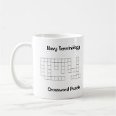 Navy Terminology Crossword Puzzle コーヒーマグカップ (左)