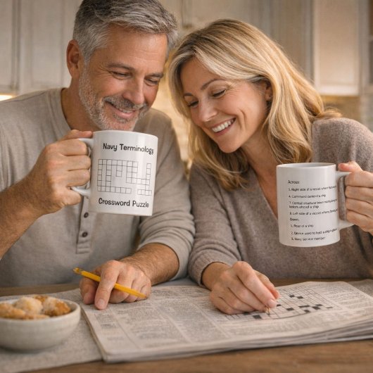 Navy Terminology Crossword Puzzle コーヒーマグカップ