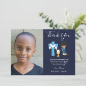 NAVY THANK YOU PHOTO 1st Communion - BOY 祈's サンキューカード (スタンド正面)