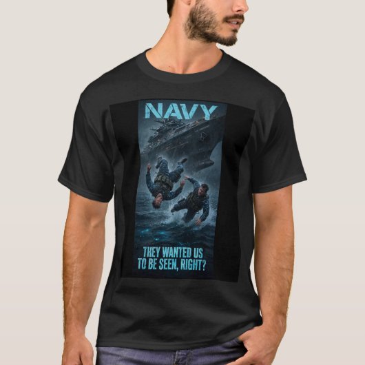 NAVY They Wanted Us To Be Seen Tシャツ (正面)