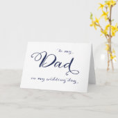 Navy To My Wedding Dayカードでパパへ カード (黄色い花)
