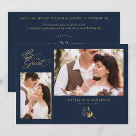 Navy Trendy Branches Wedding Celebration 2 Photos