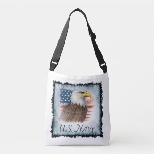 Navy USN Veteran クロスボディバッグ (正面)