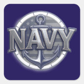 Navy USN Veteran スクエアシール (正面)