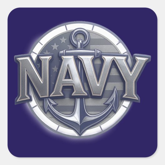Navy USN Veteran スクエアシール (正面)