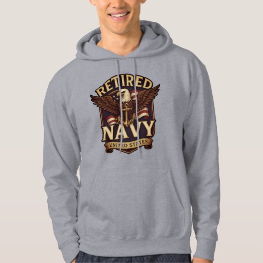 Navy - USN - Veteran パーカ (正面)