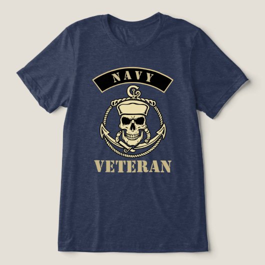 Navy Veteran トライブレンドＴシャツ (デザイン正面)