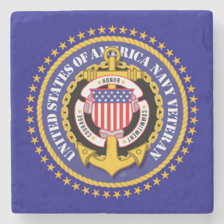 Navy Veteran 2 Ceramic Tile ストーンコースター