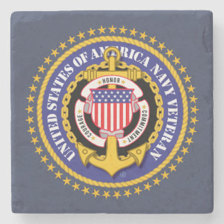 Navy Veteran 2 Ceramic Tile ストーンコースター