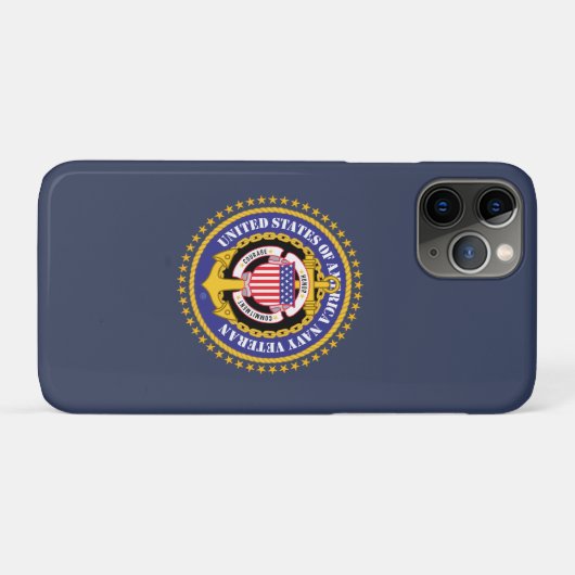 Navy Veteran Golf Head Cover Case-Mate iPhoneケース (裏面(横))