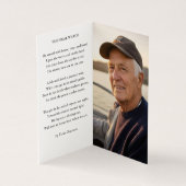 Navy Veteran Memorial Photo Poem Prayer Card (内部)