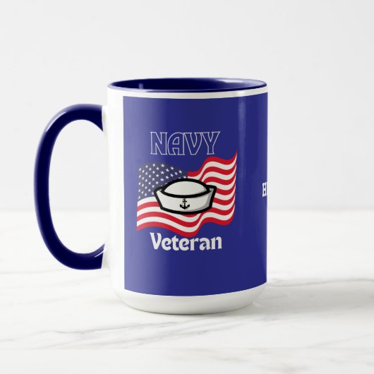 Navy Veteran Mug マグカップ (左)