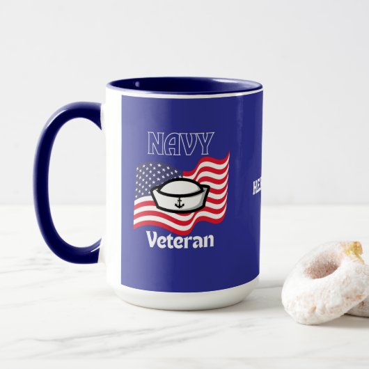 Navy Veteran Mug マグカップ (ドーナツ付き)