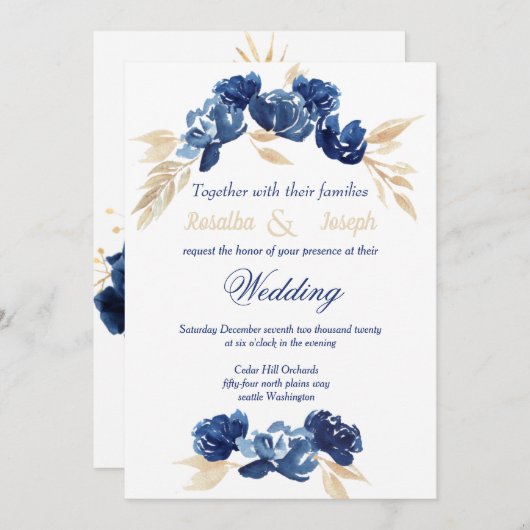 Navy Wedding by the Pigeon Letters, quinceanera (正面/裏面)