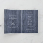 Navy Wood Eucalyptus Wedding Program | Rustic プログラム (内部)
