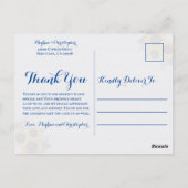 Navy Wood Sunflower's Thank You Photo素朴.Navy Wood ポストカード (裏面)