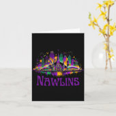 Nawlins New Orleans Cityscape Mardi-gras Souvenir  カード (黄色い花)