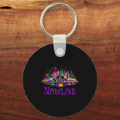 Nawlins New Orleans Cityscape Mardi-gras Souvenir  キーホルダー (正面)