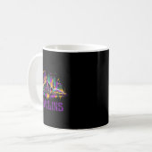 Nawlins New Orleans Cityscape Mardi-gras Souvenir  コーヒーマグカップ (正面左)