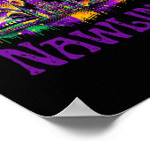 Nawlins New Orleans Cityscape Mardi-gras Souvenir  ポスター (角)