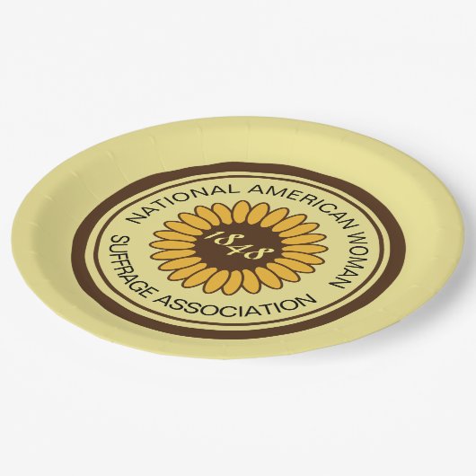 NAWSA Commorativeの歴史的なSuffragette Pin ペーパープレート (アングル)