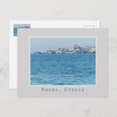 NAXOS、ギリシャ/海の大きい石の行 ポストカード (正面/裏面)