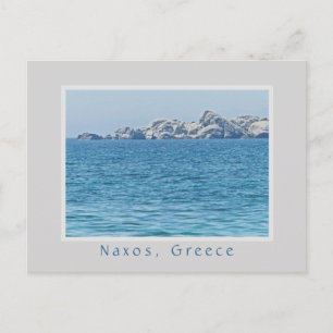 NAXOS、ギリシャ/海の大きい石の行 ポストカード