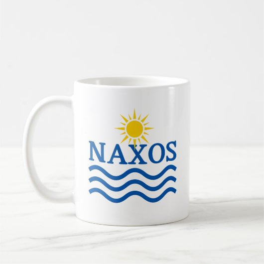NAXOS Greece、Sun Waves コーヒーマグカップ (左)